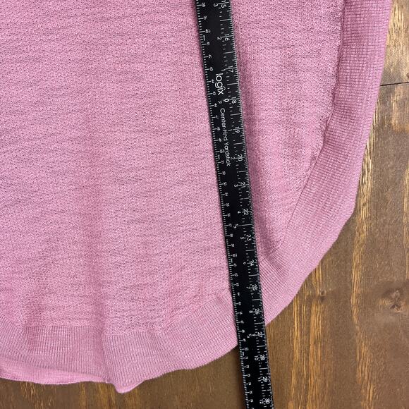 Express Womens Sweater Pink Knitted Cold Ladder Sleeve U Hem Small - Picture 9 of 13